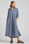The Luna Oversized Long Line Shirt Dress