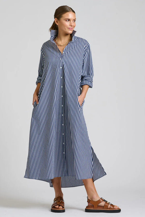 The Luna Oversized Long Line Shirt Dress
