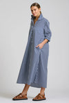 The Luna Oversized Long Line Shirt Dress