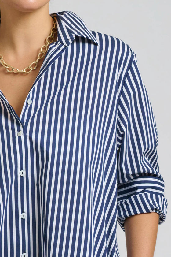 The Luna Oversized Long Line Shirt Dress