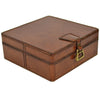Leather Box with Stirrup - Tan